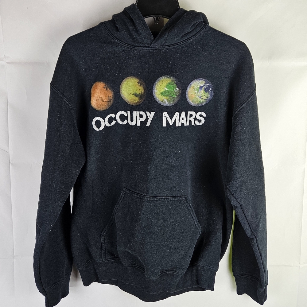 Space X Occupy Mars Pullover Hoodie Sweatshirt Size M Astronomy Casual Winter